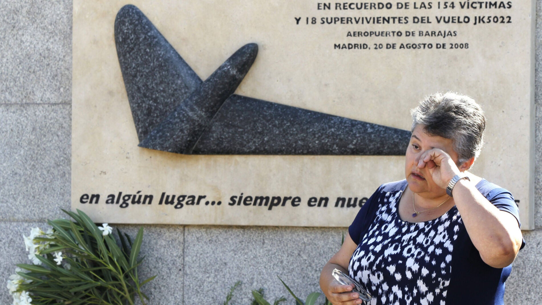 La presidenta de la Asociaci&oacute;n de Afectados del Vuelo JK5022, Pilar Vera.