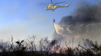 Hasta cinco incendios se encuentran activos en Ourense, dos de ellos con alerta de nivel 1