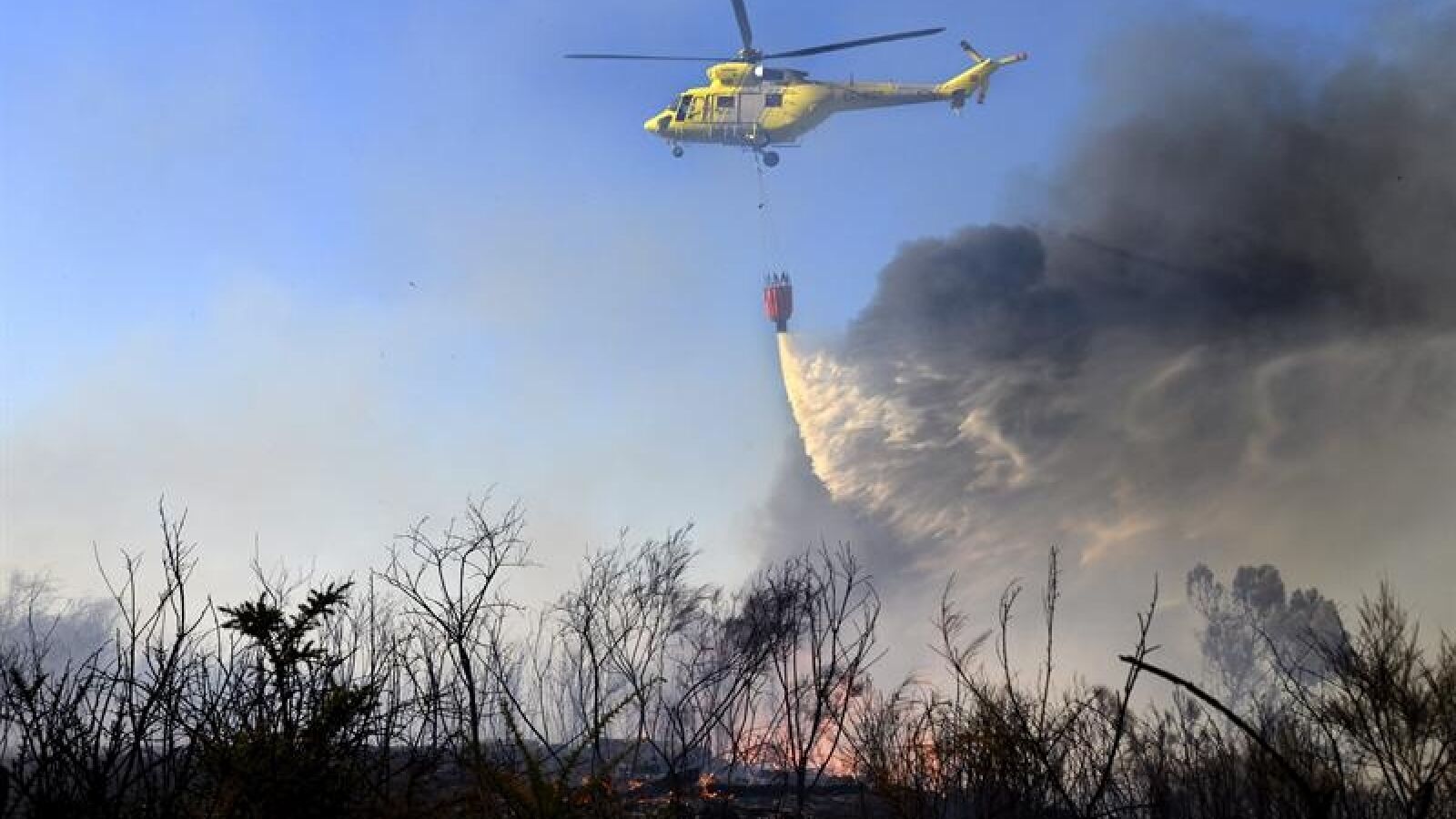 Hasta cinco incendios se encuentran activos en Ourense, dos de ellos con alerta de nivel 1