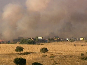 Incendio en la urbanización de Tres Cantos Incendio en la urbanización de Tres Cantos