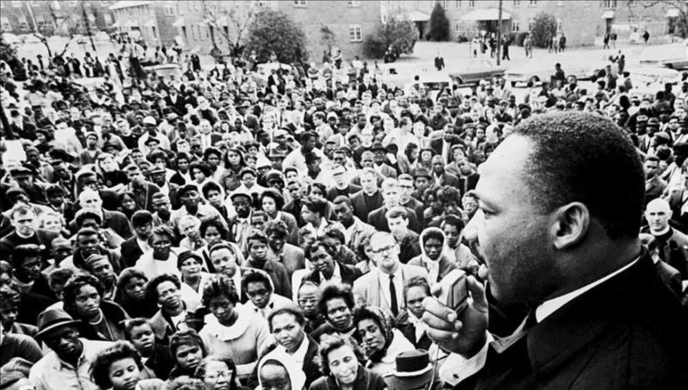 Martin Luther King durante un discurso