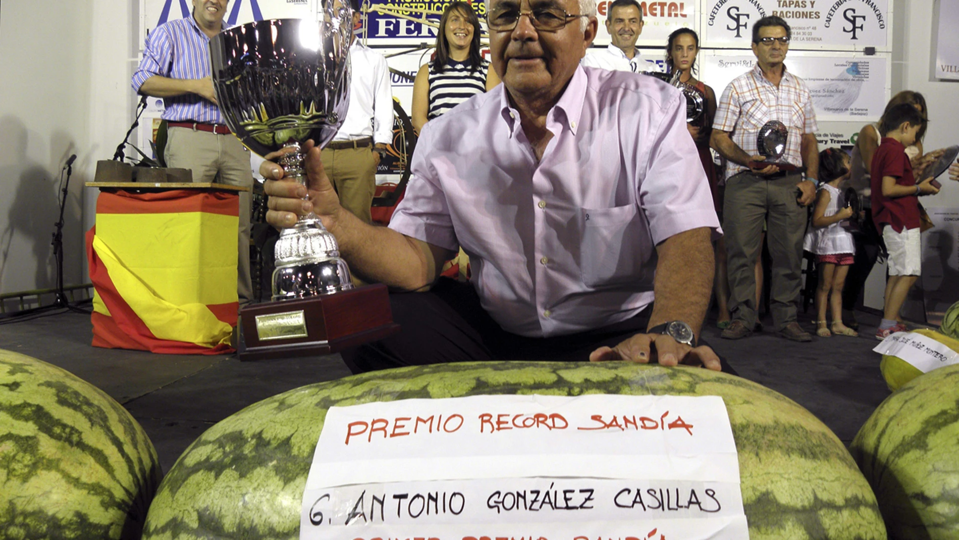 La sandía ganadora pesa 80,5 kilos La sandía ganadora pesa 80,5 kilos