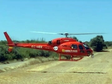 Helicóptero con cámara térmica