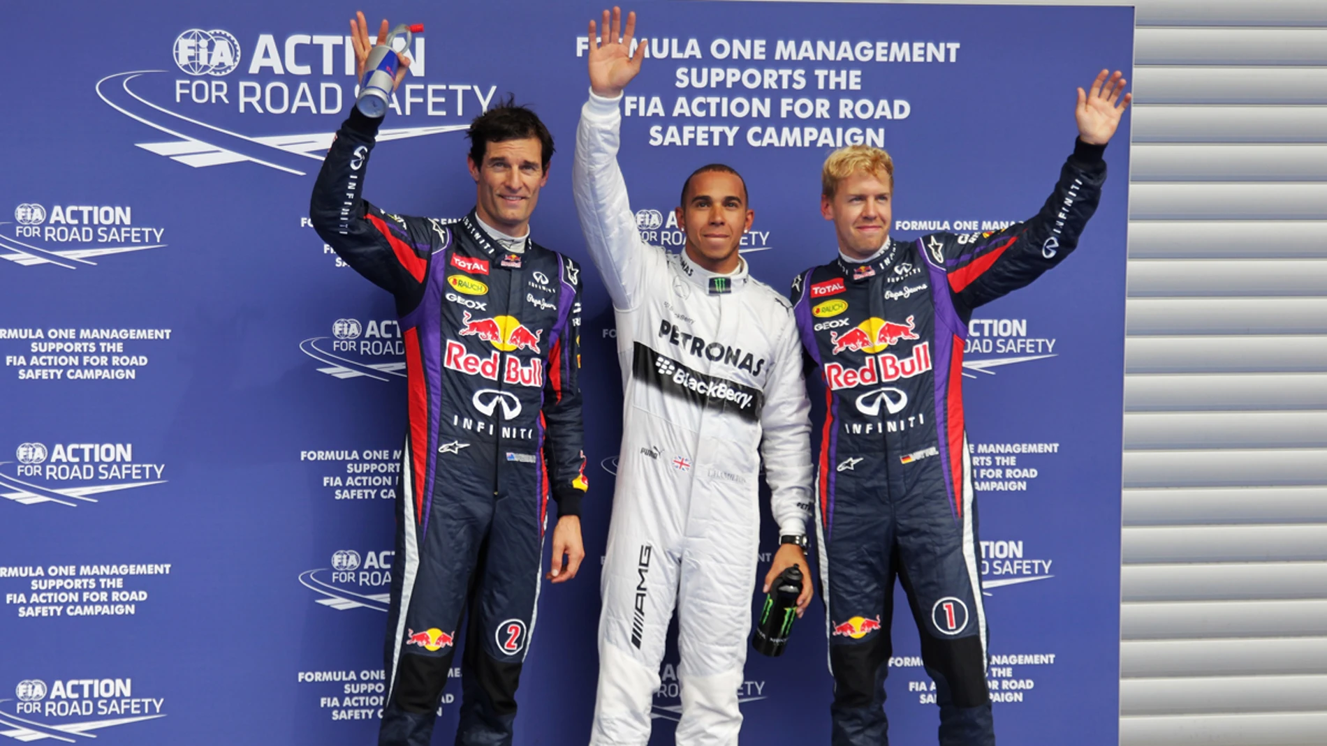 Hamilton, Vettel y Webber en Bélgica