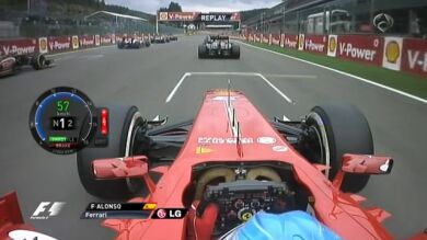 La salida del GP de Bélgica