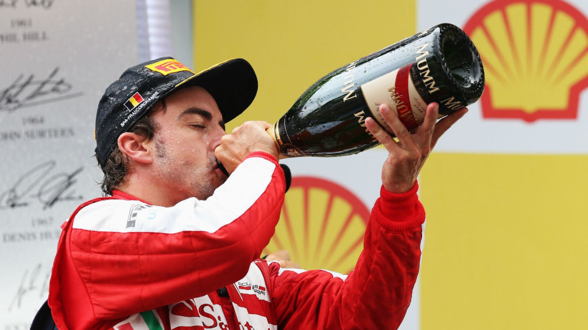 Alonso, en el podio del GP de B&eacute;lgica