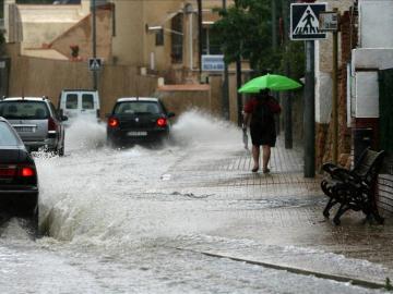 Intensas lluvias en Albacete.