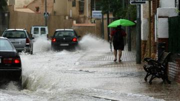 Intensas lluvias en Albacete.
