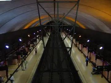 Estación de metro en Barcelona Estación de metro en Barcelona
