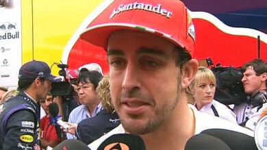 Alonso habla ante la prensa tras Monza