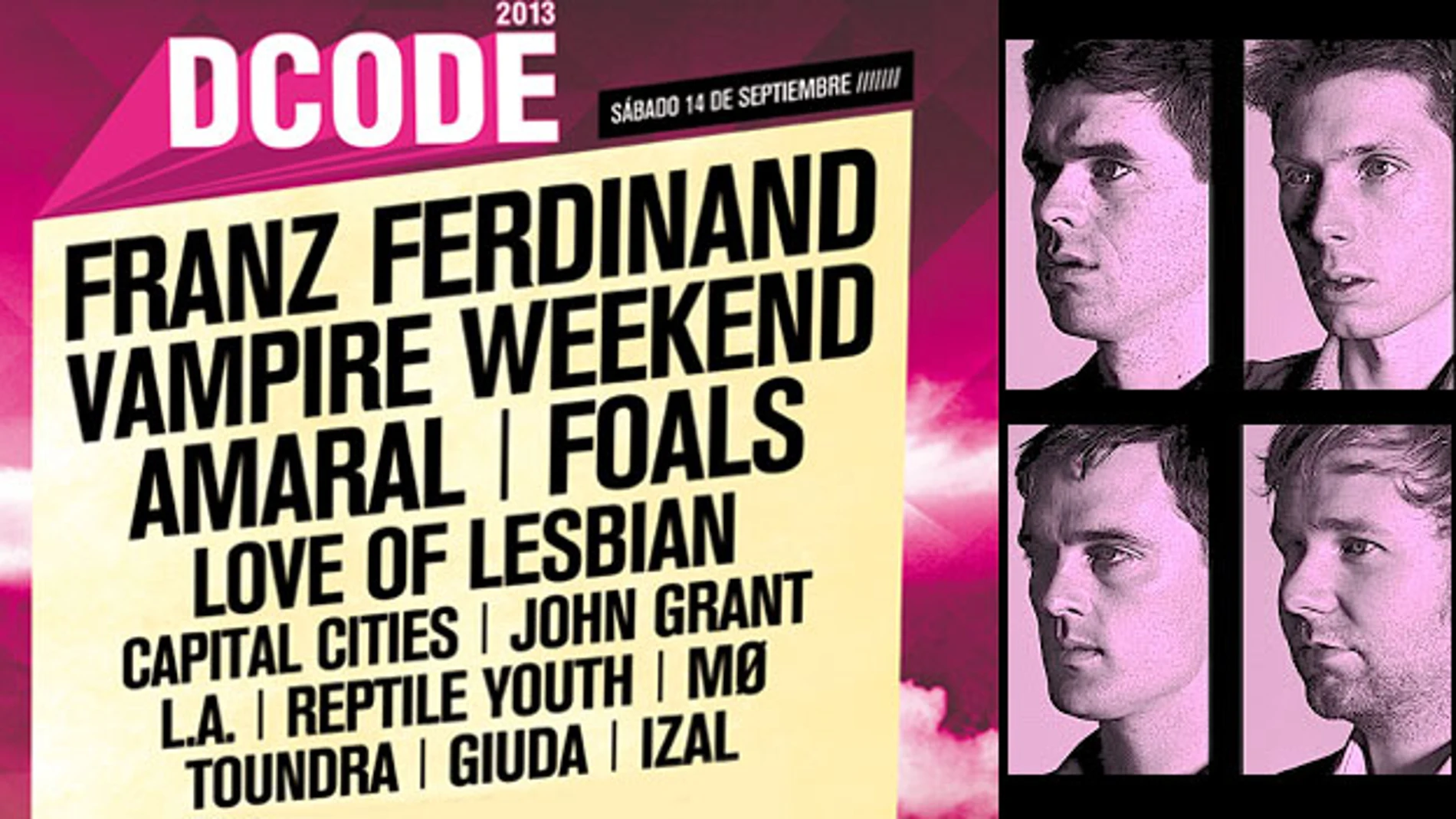 Franz Ferdinand son los cabeza de cartel para este DCODE 2013