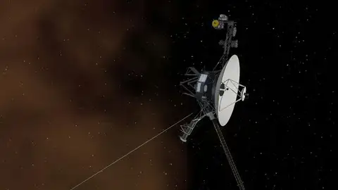 La nave espacial de la NASA Voyager 1entrando en el espacio interestelar La nave espacial de la NASA Voyager 1entrando en el espacio interestelar
