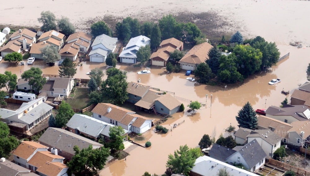 Inundaciones causadas por el temporal en Colorado, EEUU.