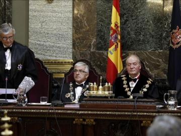 Torres-Dulce en su discurso ante el Rey, Moliner y Gallardón