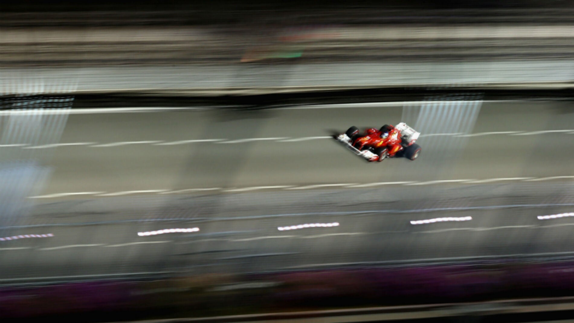 El Ferrari en el GP de Singapur