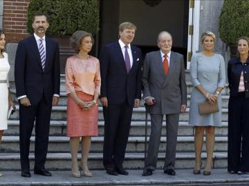 La Familia Real con los reyes de Holanda