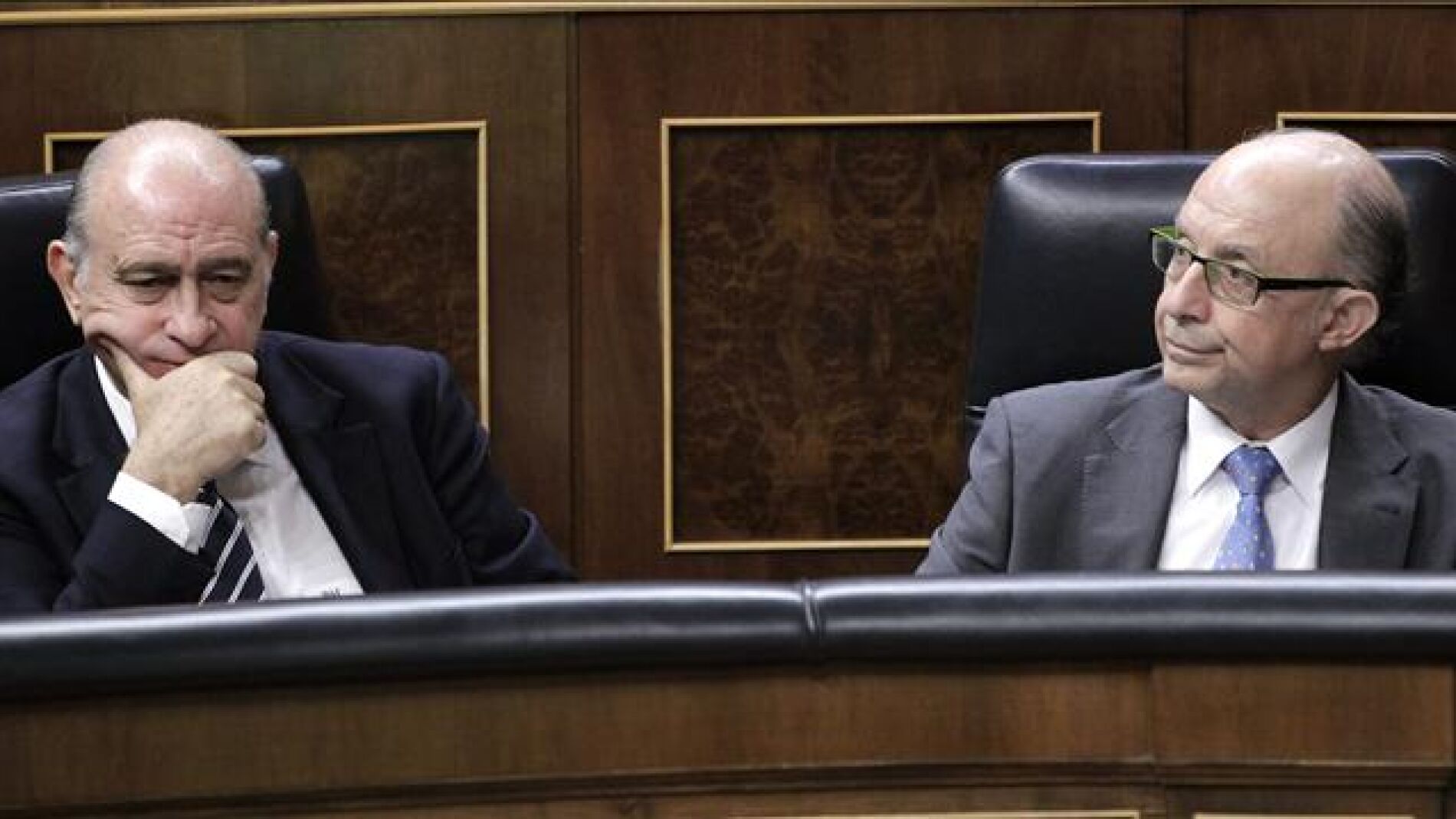 Jorge Fern&aacute;ndez junto a Crist&oacute;bal Montoro en el Congreso