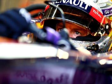 Vettel, con mirada concentrada