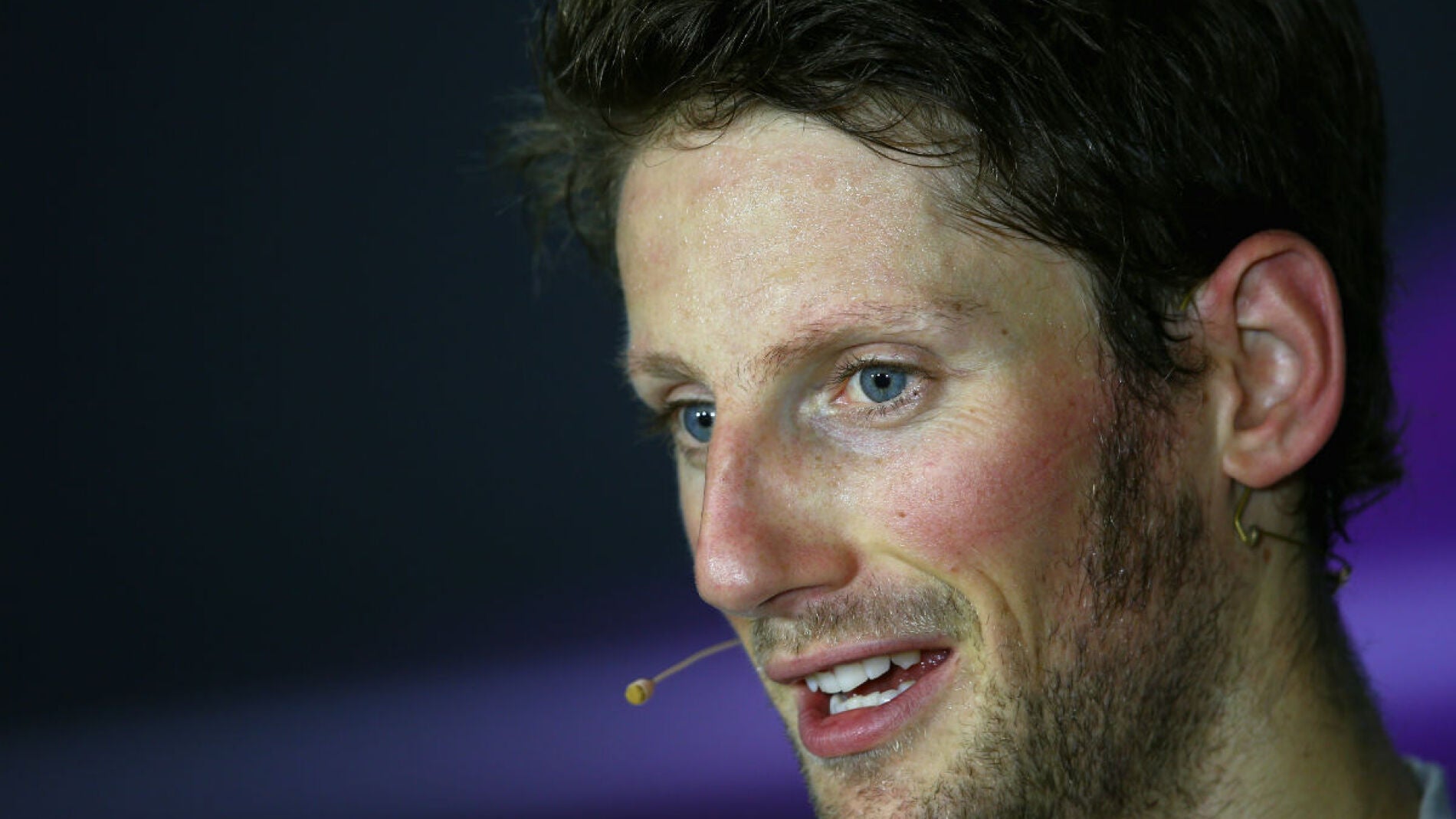 Grosjean, en rueda de prensa