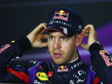 Vettel, en rueda de prensa