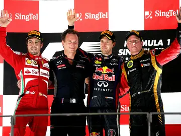 El podio del GP de Singapur 2013 El podio del GP de Singapur 2013