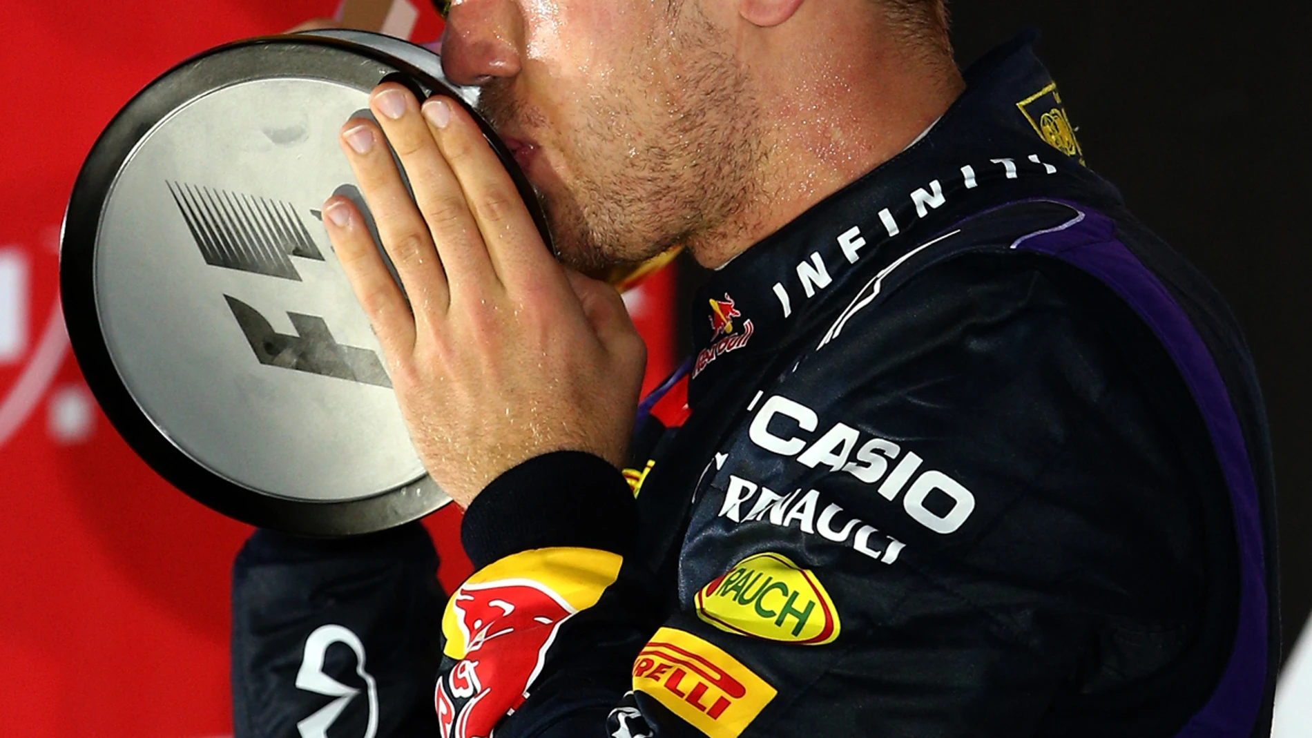 Vettel, en el podio de Singapur