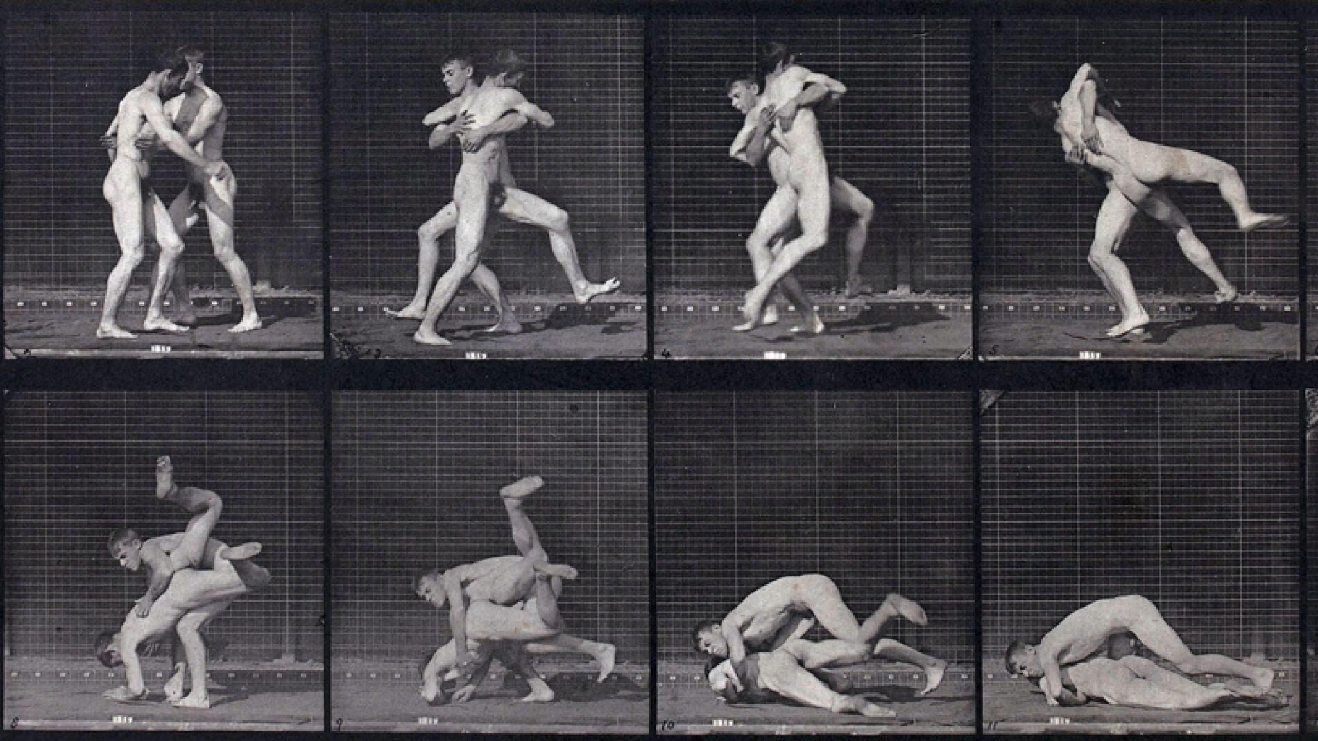 La obra 'Lucha de dos hombres desnudos'