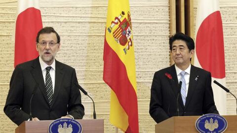 Rajoy y el primer ministro de japon&eacute;s, Shinzo Abe