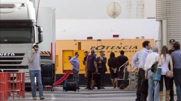 Aparcamiento del estadio de fútbol de Son Moix de Palma, donde dos hombres resultaron heridos graves 