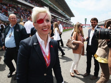 María de Villota, en el circuito de Cataluña