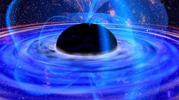 Los agujeros negros generan potentes campos magnéticos a su alrededor
