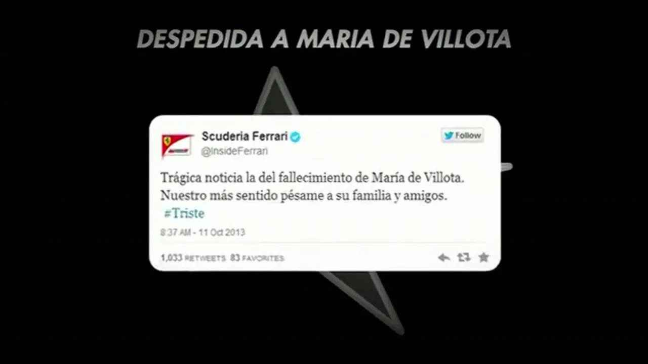 El mundo de la Fórmula 1 llora la muerte de María de Villota