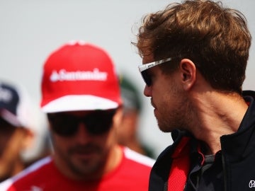 Fernando Alonso y Sebastian Vettel