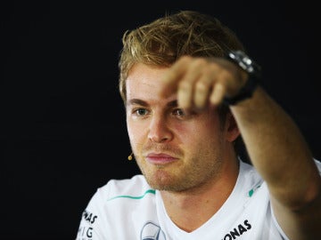 Rosberg en sala de prensa