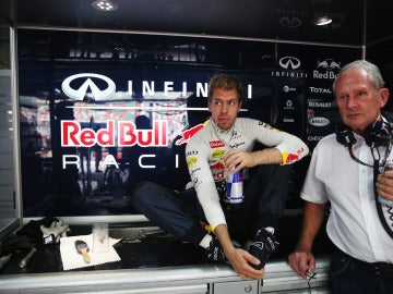 Vettel, con Helmut Marko