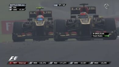Tensa charla por radio entre Lotus y Raikkonen: 