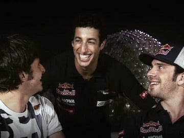 Sainz, Ricciardo y Vergne