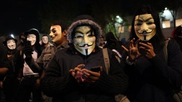 Anonymus celebra su 'marcha de las mil caras' (06-11-2013)