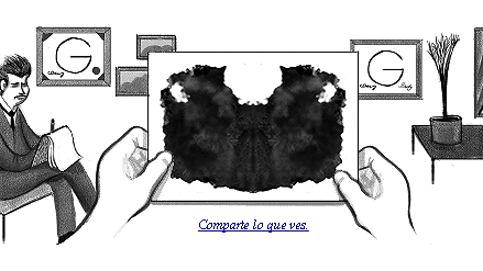 Doodle del 129 aniversario del nacimiento de Hermann Rorschach Doodle del 129 aniversario del nacimiento de Hermann Rorschach