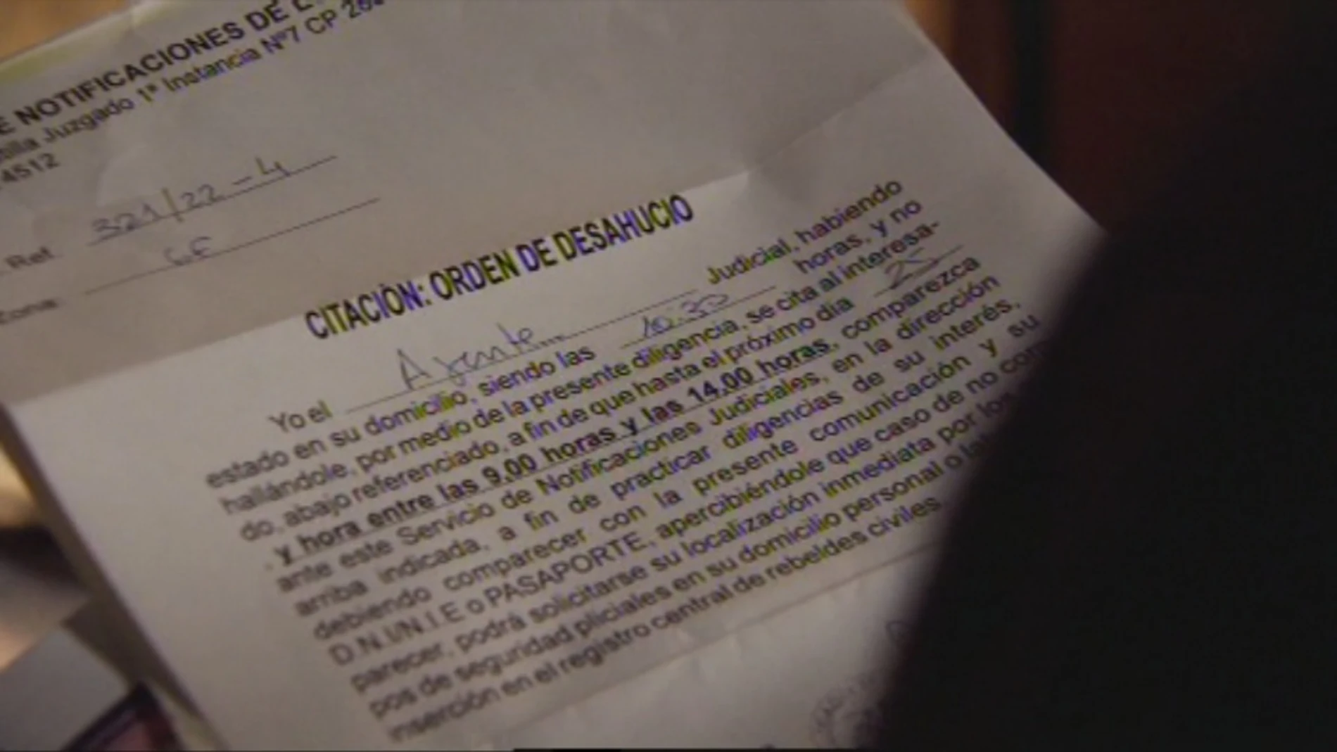 Orden de desahucio Orden de desahucio
