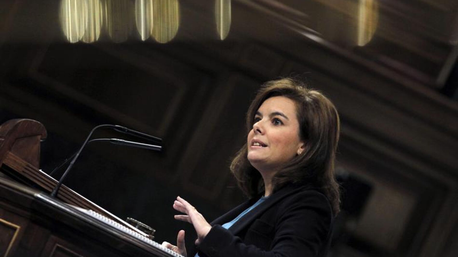 La vicepresidenta del Gobierno, Soraya S&aacute;enz de Santamar&iacute;a