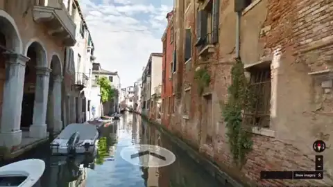 Los canales de Venecia desde Google Street View Los canales de Venecia desde Google Street View
