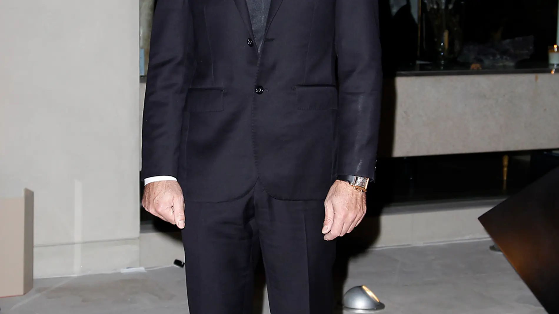Antonio Banderas, muy entrajetado y sobrio para la recepción