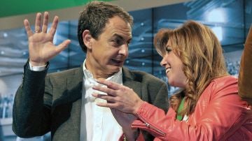 José Luis Rodríguez Zapatero junto a Susana Díaz en el congreso del PSOE-A