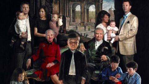 Retrato oficial de la familia real danesa