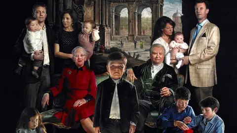 Retrato oficial de la familia real danesa Retrato oficial de la familia real danesa