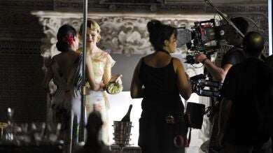 Grabando despedidas en exteriores