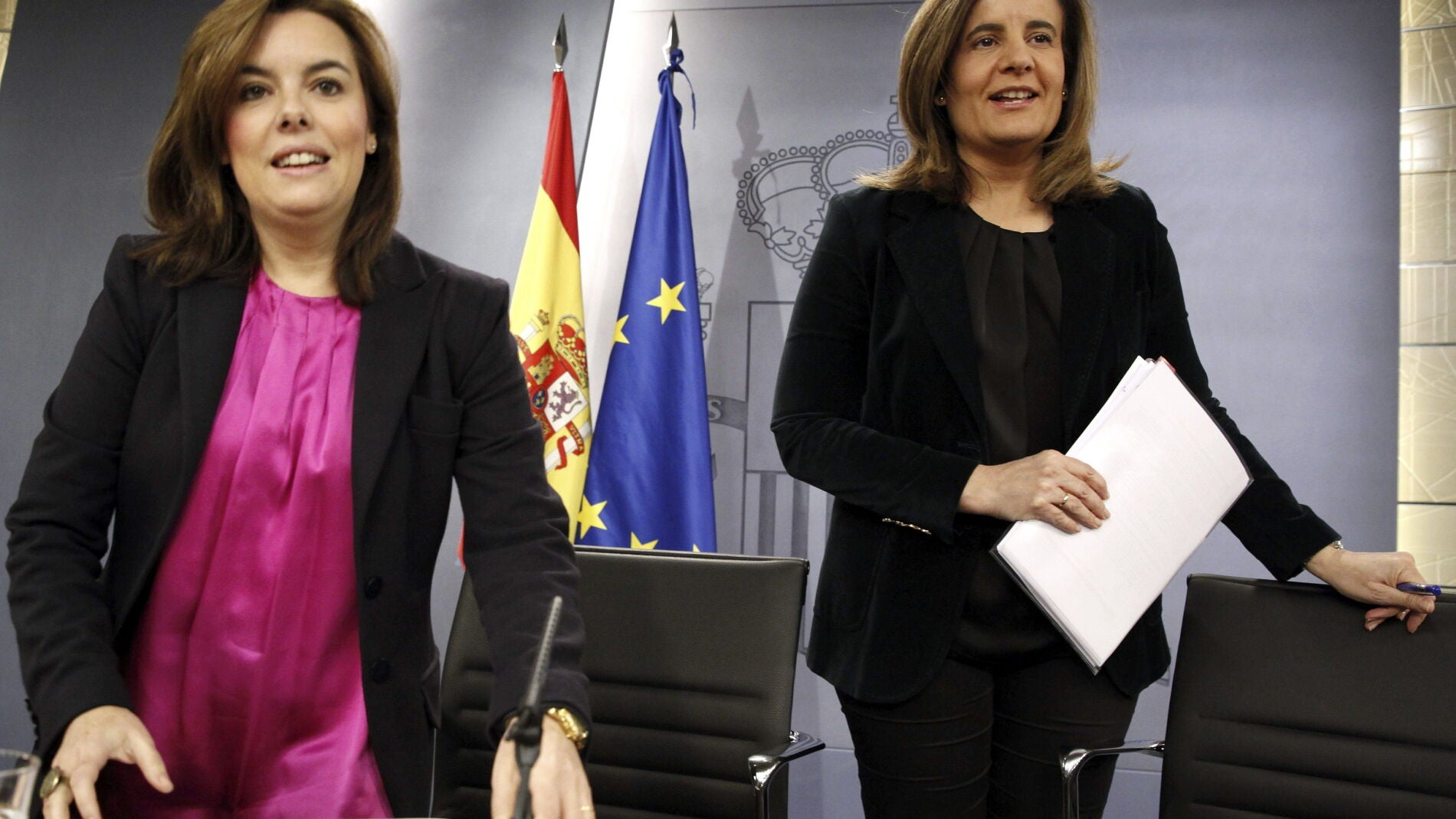 Soraya S&aacute;enz de Santamar&iacute;a y F&aacute;tima B&aacute;&ntilde;ez