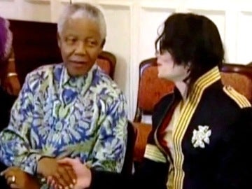 Nelson Mandela con Michael Jackson