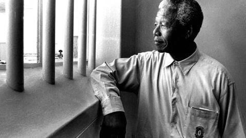 Mandela, en la celda de Robben Island